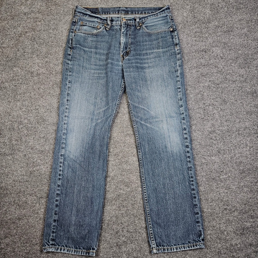 Levis 514 Jeans Mens 33x32(30) Slim Straight Leg Dark Wash Blue Denim Casual
